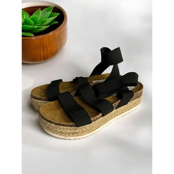 Steve Madden KIMMIE Women Elastic Strappy Platform chunky sandals shoes Size 10‎ - Picture 1 of 6